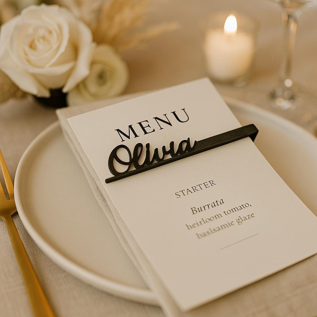 Custom Wood Napkin Name Tag, Wedding Napkin Name Tags, Personalized Napkin Rings, Customized Special Dinner Name Sign, Wood Name Plate Tag,