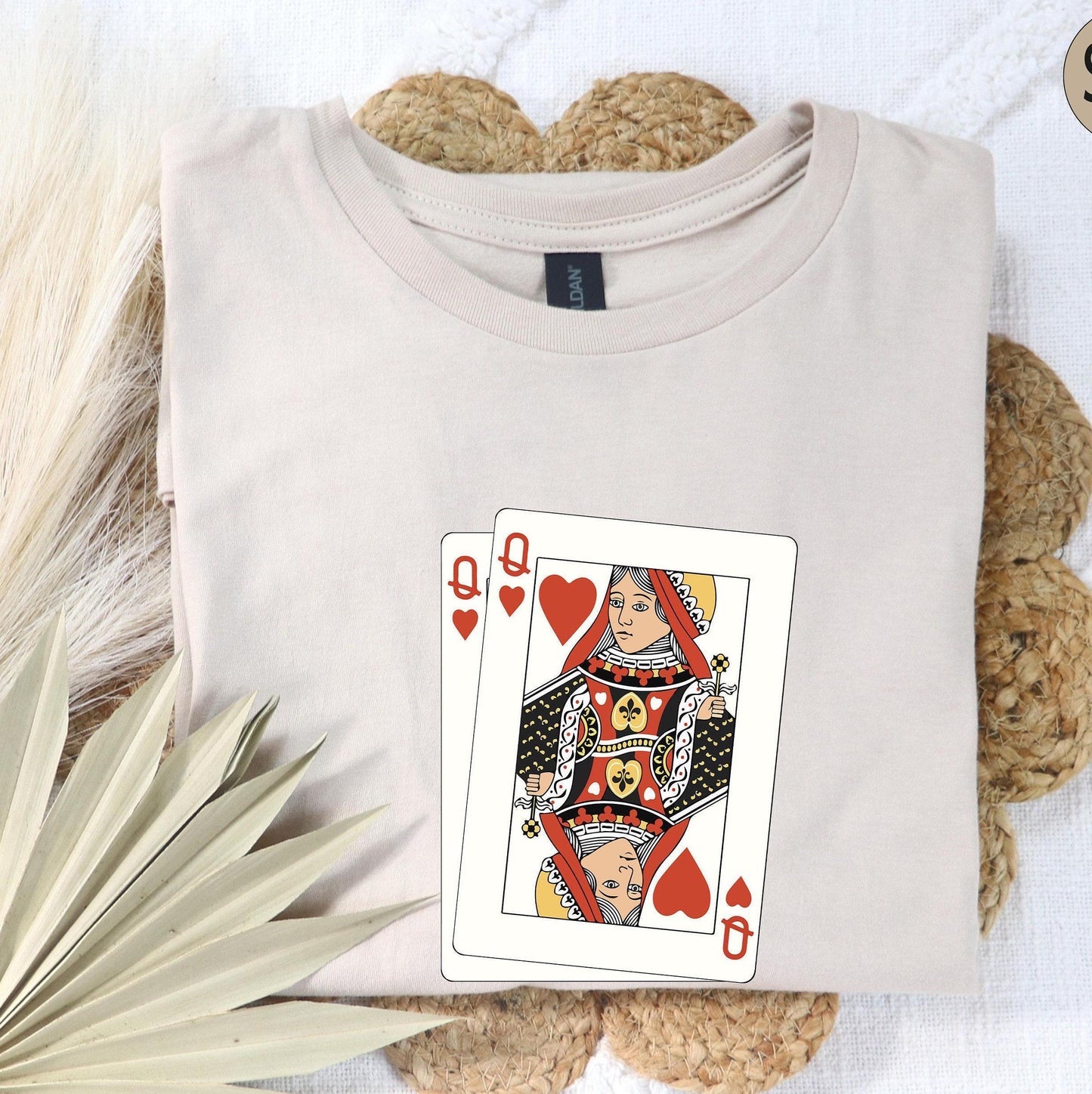 Queen of Hearts Shirt, Queen of Hearts Graphic Tee, Boho Valentines Sweatshirts, Valentines Gifts For Her, Women's Playing Deck Shirt