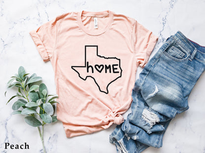 Texas T-Shirt, Shirt for Women, Shirt for Teens, Where I'm From State Shirt, Home Tee, Home State Shirt, Clothe Design, C5584