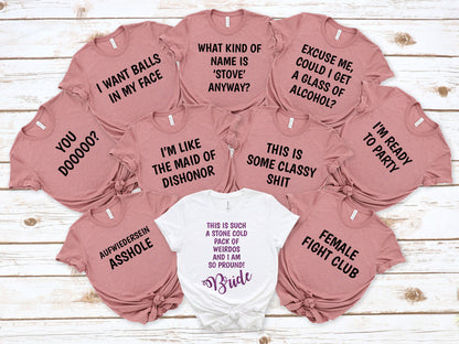 Bachelorette Party Shirts, Bachelorette Tee, Bridal Party Shirts, Wedding Shirt, Movie theme bachelorette shirt, Bridal party shirts C5855