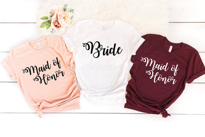 Personalized Bridesmaids Shirt, Maid of Honor Sweatshirt, Bridal Party Shirts, Wedding Shirt, Bachelorette Shirt, Bridal Shower Gift, C5829