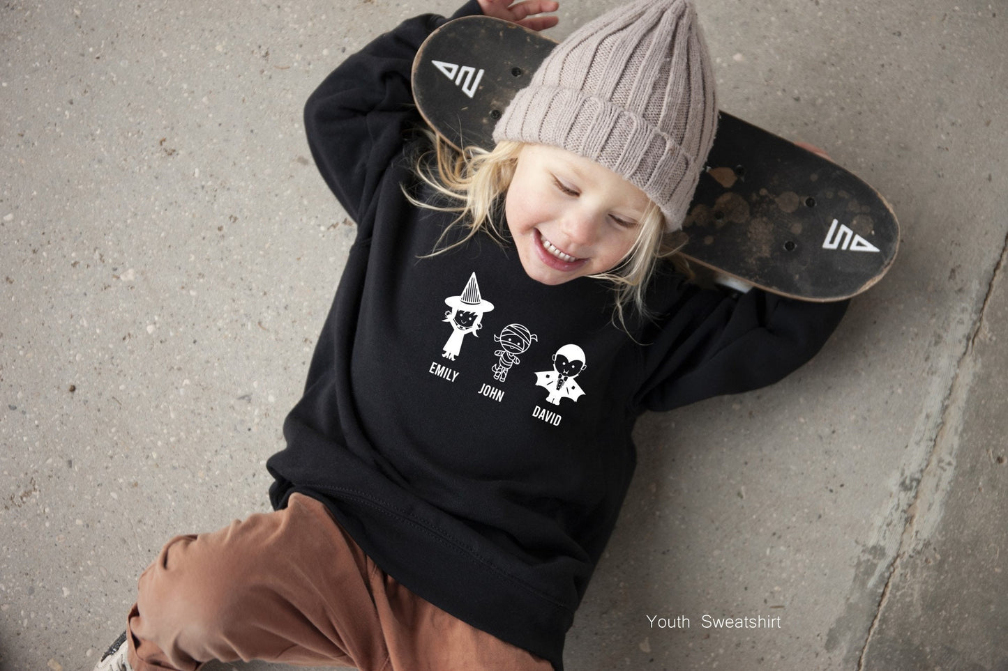 Custom Halloween Kids Sweatshirt,Choose Your Halloween Character Shirt,Custom Youth Shirt,Custom Halloween Character Kids Sweatshirt,C5900K