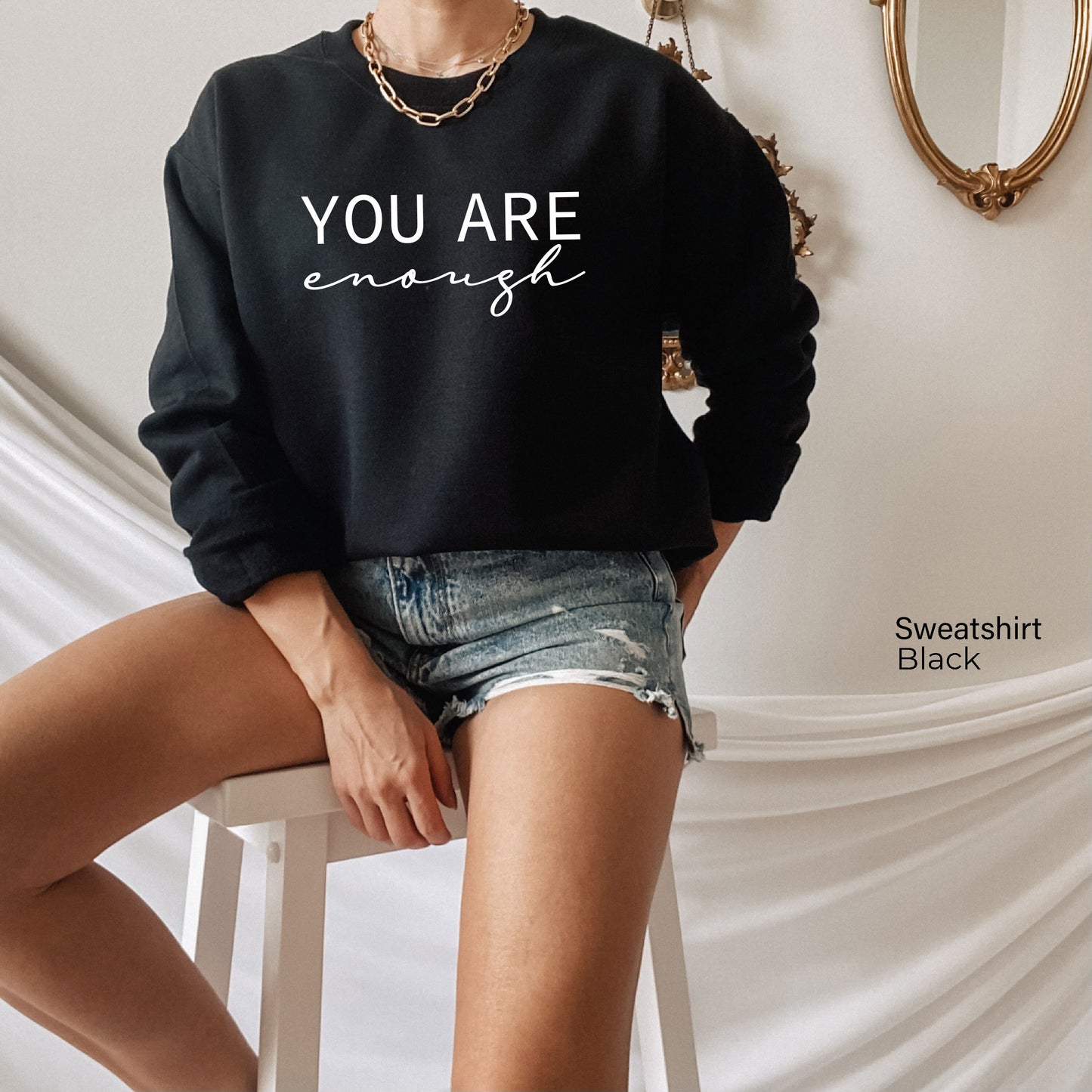 You are enough Shirt,Inspirational Shirt,Positive Quote Shirt, Mental health Shirt, Motivational Shirt, Mom Gift, Valentines Shirt,C6026