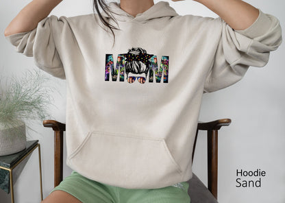 Mom Life Sweatshirt,Funny Mom Halloween Shirt,-s Shirt, Mom T-shirt,Messy Bun Mom,C5895