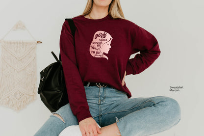 Girls should never be afraid to be smart  Shirt, Girls Tshirts, Positive Girls Sweatshirt, Stronge Shirt, Brave Shirt, C6101