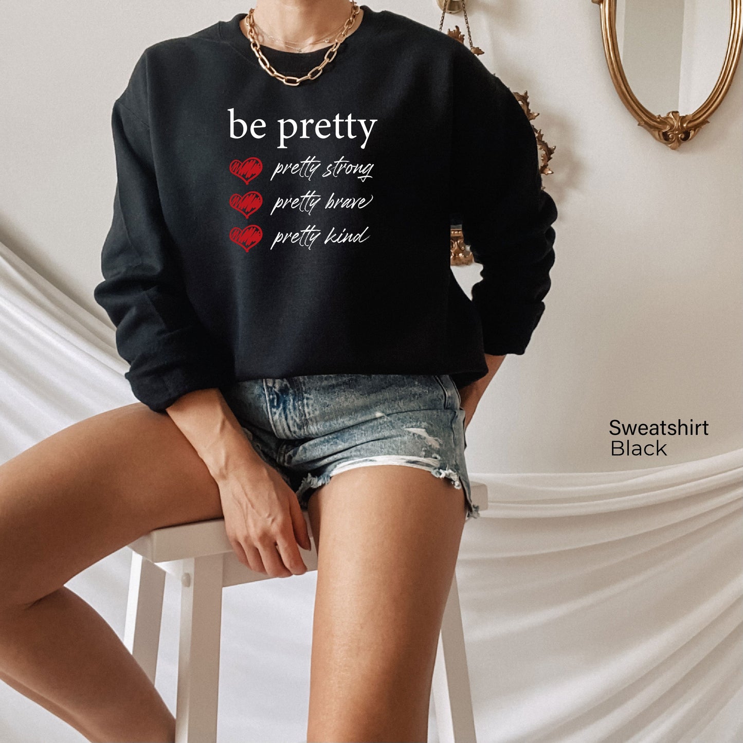 Be Pretty Toddler Shirt, Girls Tshirts, Positive Girls Sweatshirt, Girls Graphic Tshirt, Be kind tee, Stronge Shirt, Brave Shirt, C6100