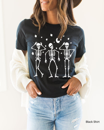 Halloween Skeleton Shirt,Halloween Party Dancing Skeleton Shirt,Skeletons  Halloween Shirt,Halloween Costume,Comfortable Tee,C6117