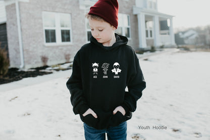 Custom Halloween Kids Sweatshirt,Choose Your Halloween Character Shirt,Custom Youth Shirt,Custom Halloween Character Kids Sweatshirt,C5900K