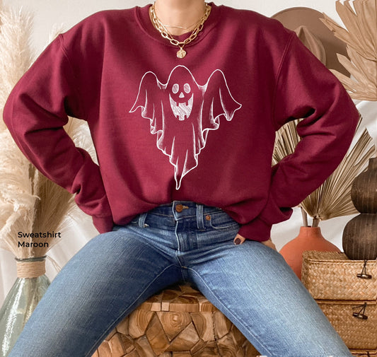 Halloween Sweatshirt,Ghost Shirt,Halloween Party, Cute Halloween Sweatshirt, Funny Halloween Tee, Boo Shirt,C6183