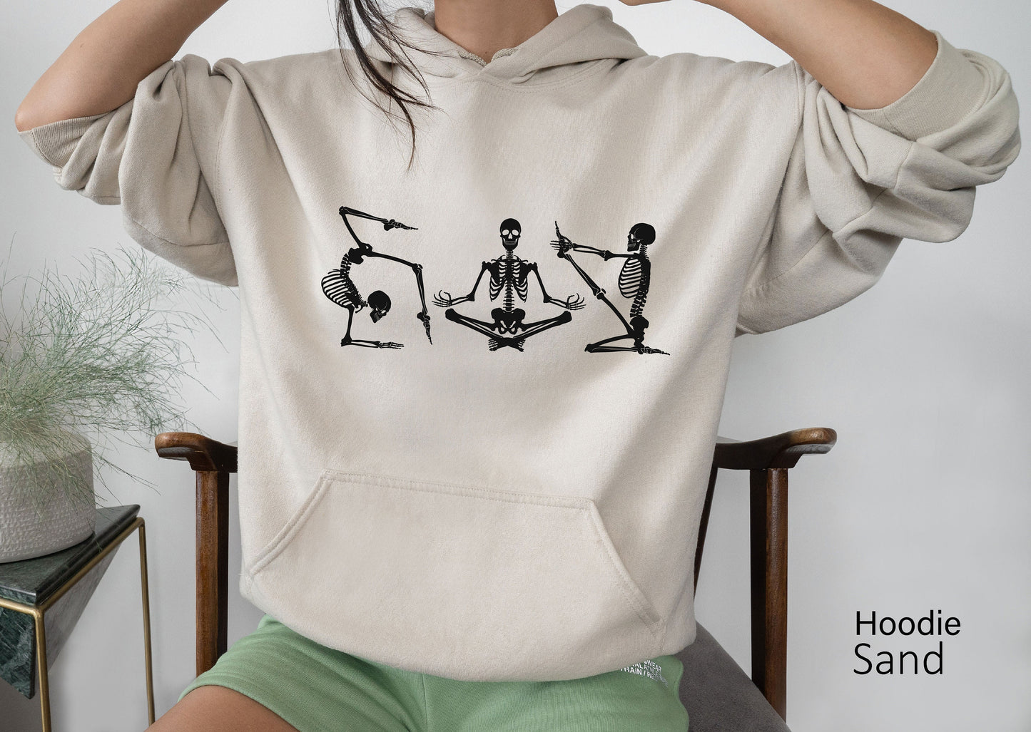 Skeletons Yoga Sweathirt,Skeleton Sweatshirt,Skeletons Halloween Oversized Sweatshirt,Skull Sweatshirt,Skull Tee,C6194