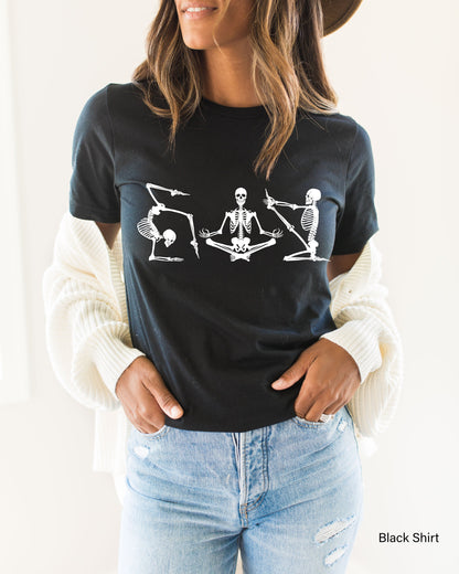 Skeletons Yoga Sweathirt,Skeleton Sweatshirt,Skeletons Halloween Oversized Sweatshirt,Skull Sweatshirt,Skull Tee,C6194