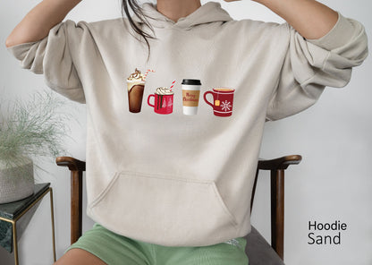 Christmas Coffee Sweatshirt, Cute Christmas Sweatshirt, Christmas Sweater, Christmas Sweatshirt for Women, Cozy Holiday Sweatshirt,C6207