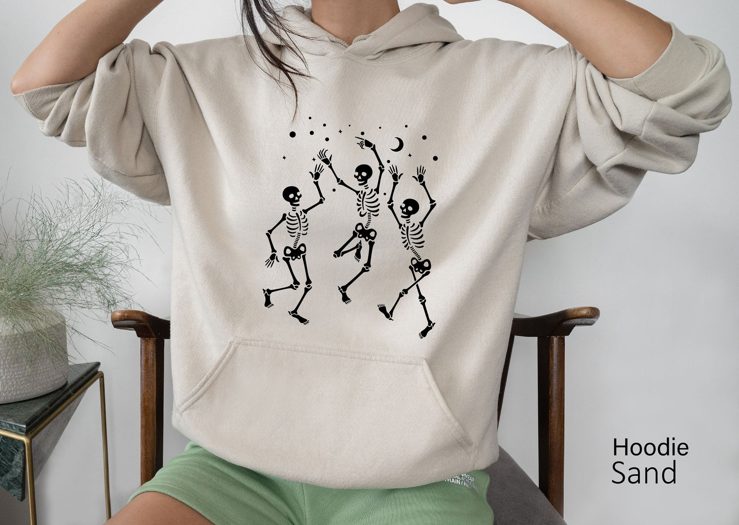 Halloween Party Dancing Skeleton Shirt,Skeletons  Halloween Shirt,Oversized Sweatshirt,Comfortable Tee,Halloween Tee, C6110