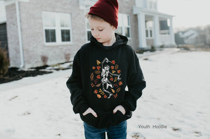 Fall Leaves Dancing Skeleton Sweatshirt, Halloween Sweatshirt,Halloween Sweatshirt,Oversized Sweatshirt,Women Halloween Shirt C6148