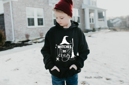 Halloween Hoodie,Witches Be Crazy Shirt,Halloween Witches Tshirt,Halloween Sweatshirt,Womens Halloween Tee,Crazy Witch T-Shirt, C5321