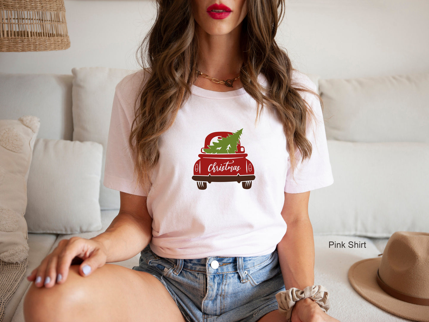 Christmas Trees Truck Sweatshirt,Pine Spruce Fir,Christmas Gift Ideas, Holiday Sweatshirt,Christmas Sweatshirt,Winter Tee,C6256