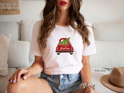 Christmas Trees Truck Sweatshirt,Pine Spruce Fir,Christmas Gift Ideas, Holiday Sweatshirt,Christmas Sweatshirt,Winter Tee,C6256