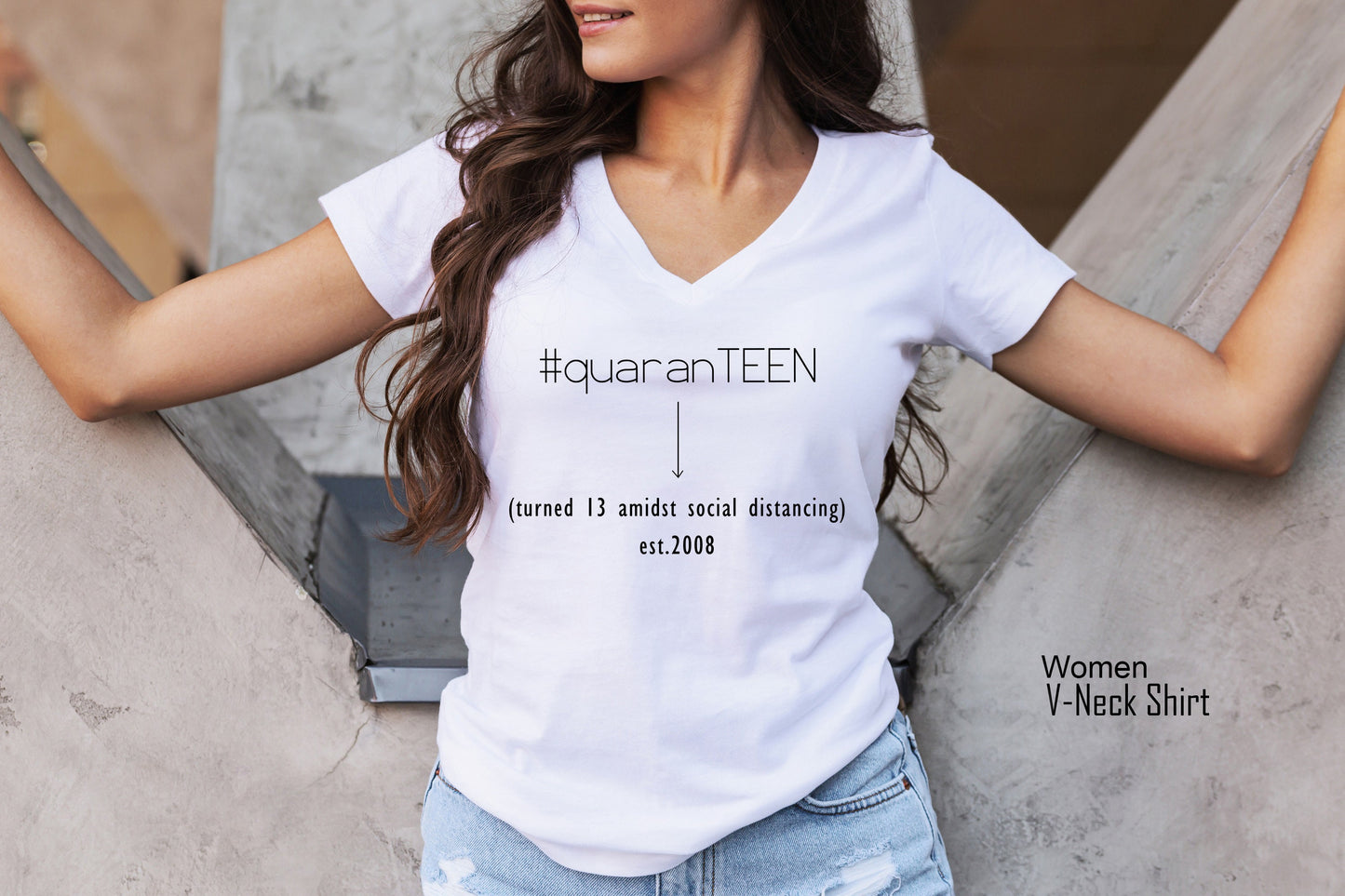 Quaranteen-Turned 13 Amidst Social Distancing est.2008, Teen Quarantine Shirt, Quaranteen Birthday, Clothe Design,C5020