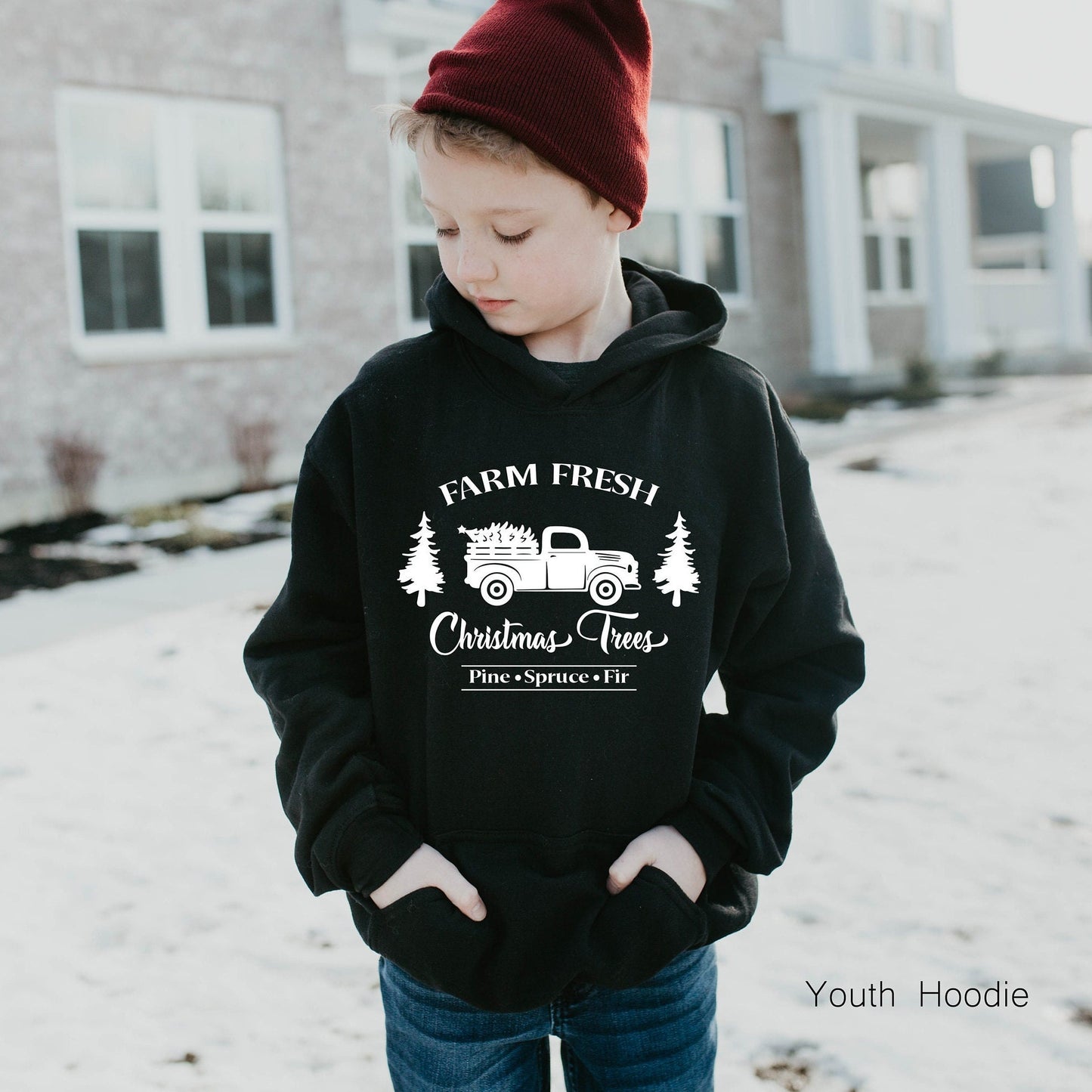 Farm Fresh Christmas Trees Sweatshirt,Pine Spruce Fir, Christmas Gift Ideas, Holiday Sweatshirt,Christmas Shirt,, Winter Tee, C6237