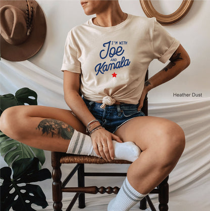 I'm with Joe and Kamala Unisex Shirt, Joe Biden for President, Kamala Harris Campaign, Anti Trump Shirt, Election Shirt,Clothe Design, C5485