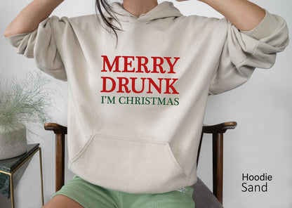 Merry Drunk I'm Christmas Sweatshirt, Christmas Sweatshirt, Womens Christmas sweatshirt, Christmas Outfit, Christmas Sweatshirt, C6206