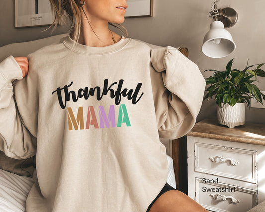 Thankful Mama Shirt, Thanksgiving Tee, Thankful Shirt, Thanksgiving Shirt Women, Womens Thanksgiving Shirt, Thankful Tshirt, C5982