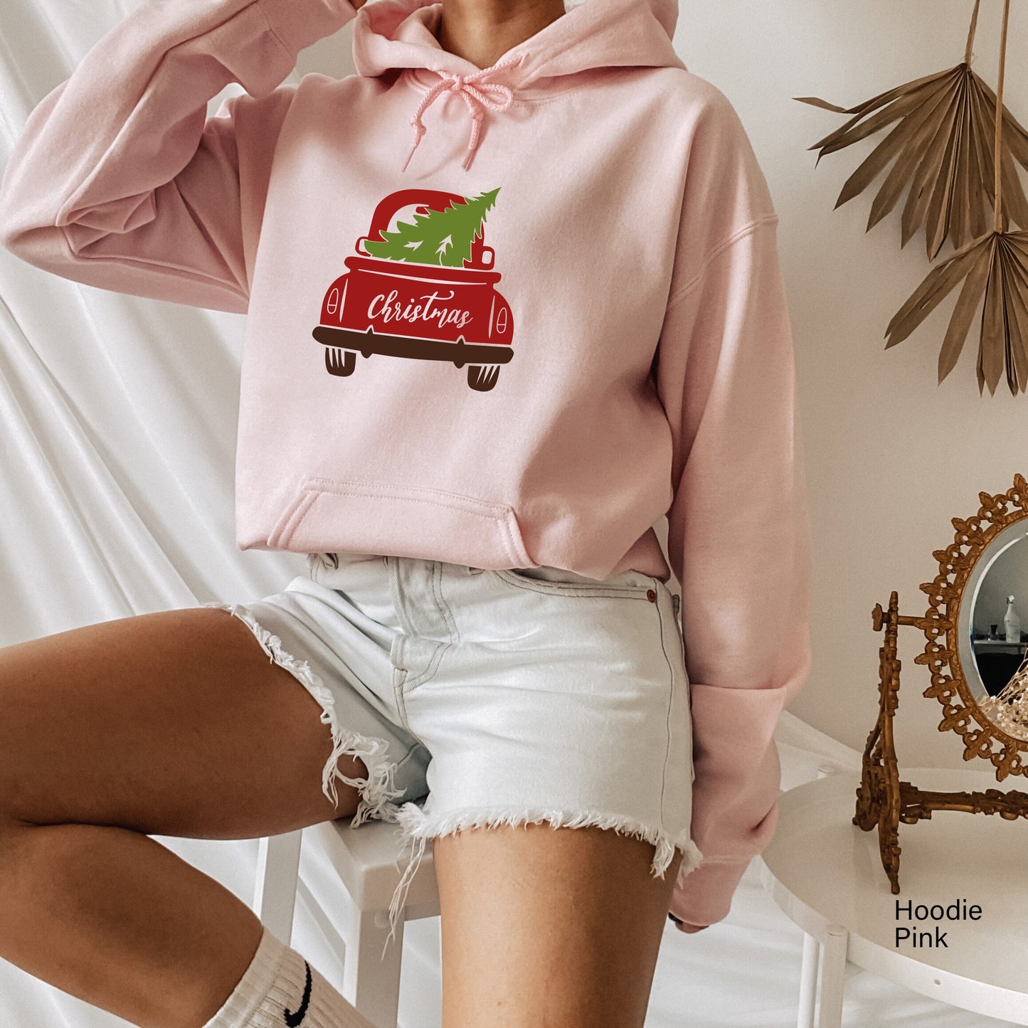 Christmas Trees Truck Sweatshirt,Pine Spruce Fir,Christmas Gift Ideas, Holiday Sweatshirt,Christmas Sweatshirt,Winter Tee,C6256