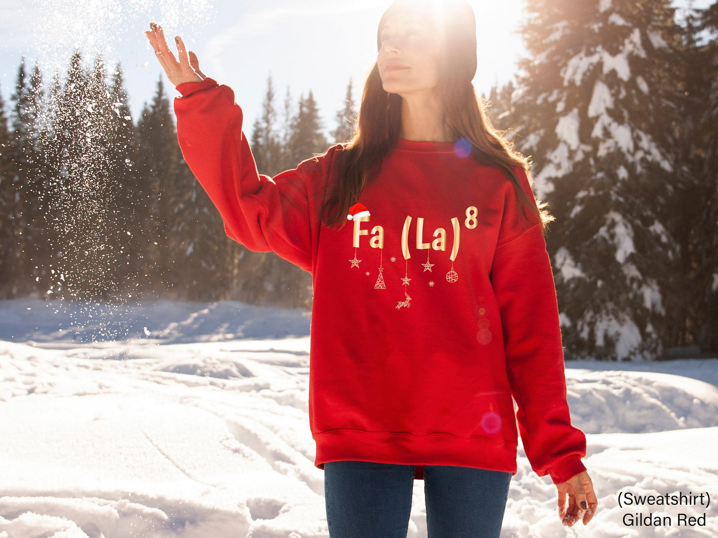 Christmas Sweatshirt,Christmas Party Hoodie, Christmas Gift,Fa (la)8 Funny Christmas Santa Fa La Math Gift Tshirt,C6319