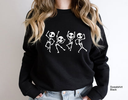Dancing Skeleton Sweatshirt,Birthday Skeletons Shirts,Fall Women Sweater,Oversized Halloween Hoodies,Halloween Party,Halloween Costume,C6393