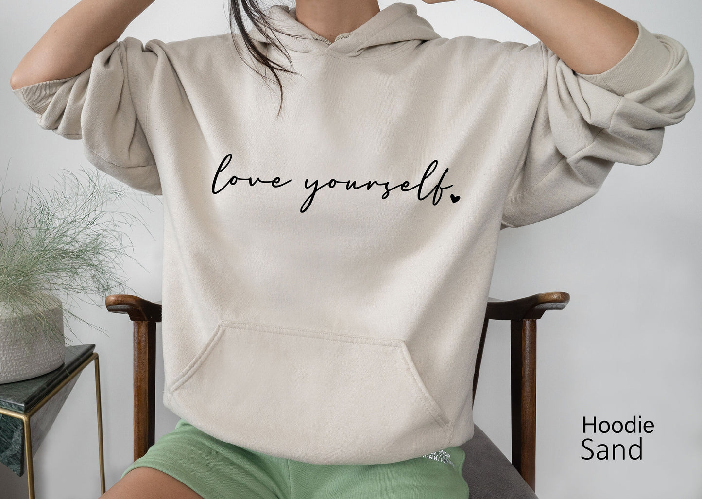 Love Yourself Sweatshirt, Love Hoodie, Heart shirt, Minimalist Heart Shirt, Valentin Day shirt, Lover shirt, Love Yourself Shirt,C6358