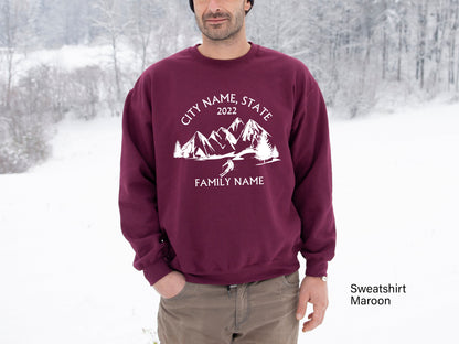 Custom Ski Sweatshirt,Family Ski Trip Sweatshirt,Personalized Ski Trip shirt,Custom Family Snowboard Sweatshirt,Youth Ski Sweatshirt,C5948