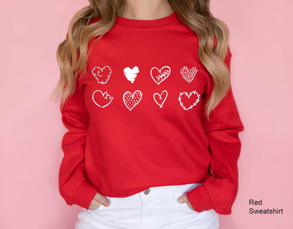 Heart Shapes Shirt, Valentines Day Shirt, Valentines Day Gift, Funny Valentine Shirt, Gifts For Her, Gifts For Women, V-Day Gift, C6368