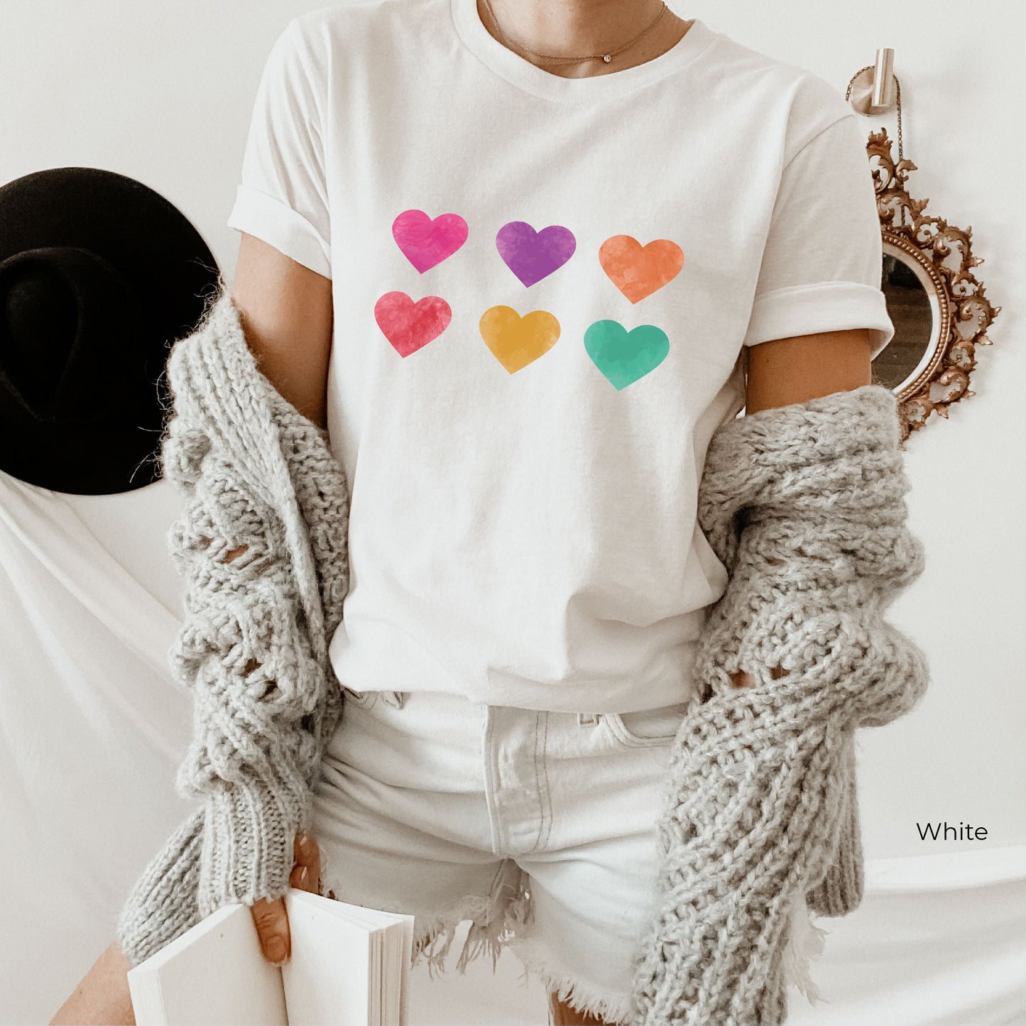 Valentines Day Sweatshirt, Heart Shirt, Valentines Day Shirts For Women, Cute Heart T-shirt, Cute Valentine Shirt,  C6511