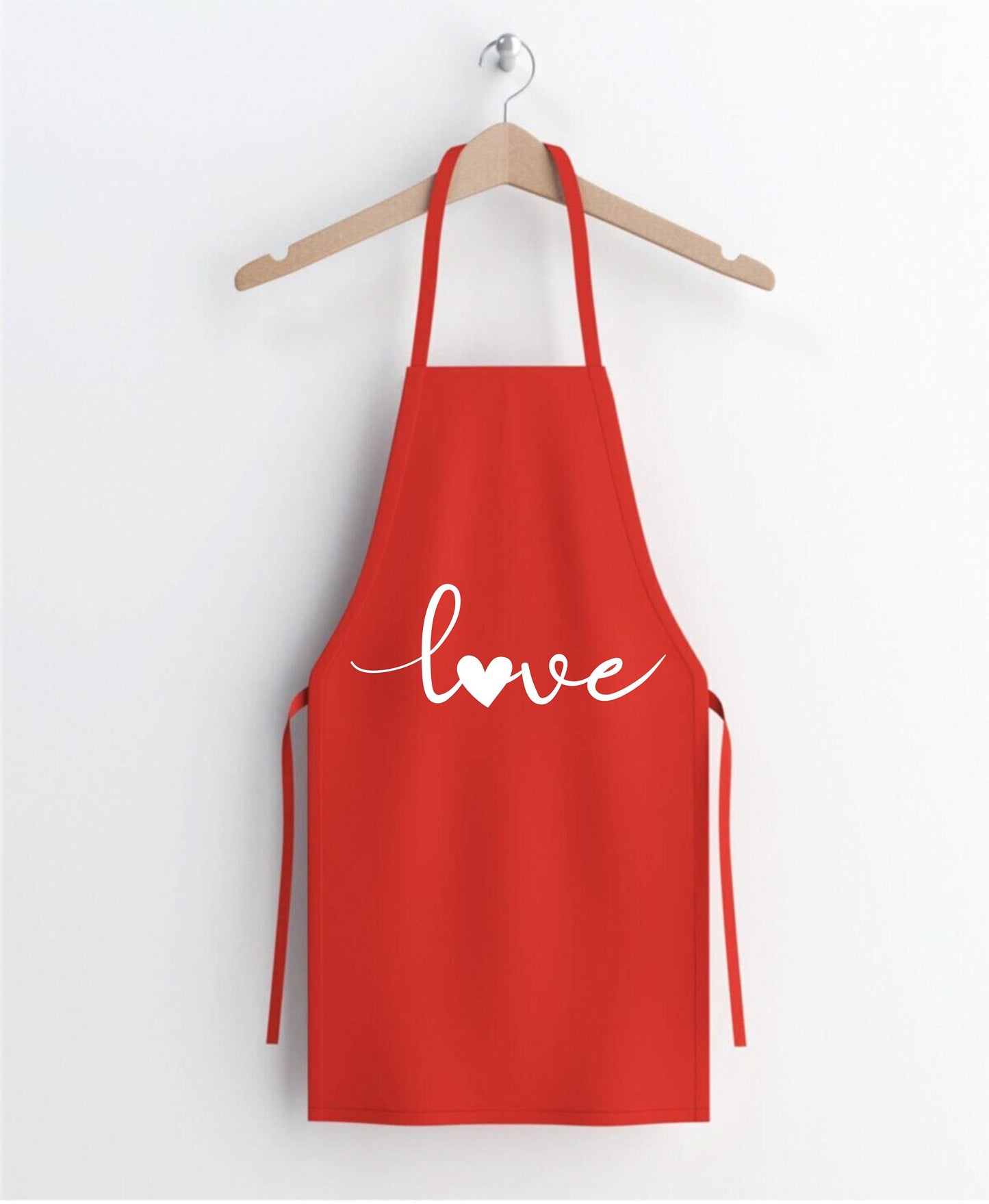 Love Apron, Love Sign, Valentine’s Day Apron, Cooking Gifts,  Valentine's Day, Birthday Gift, Baking Apron, Clothe Design, C5564