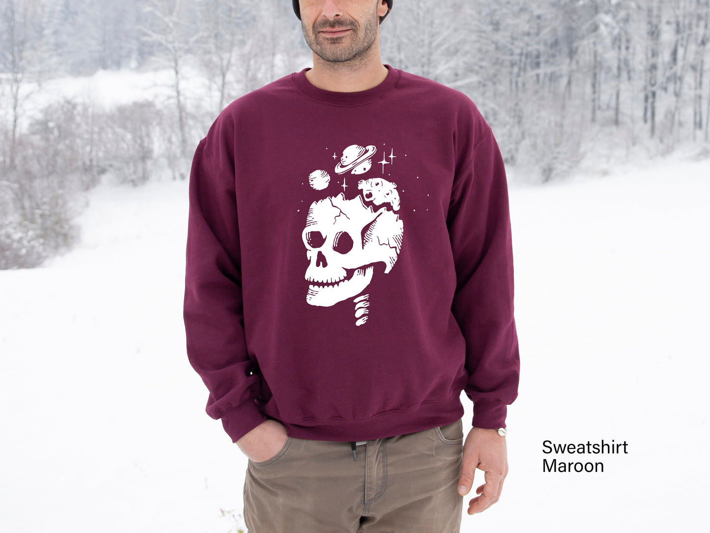 Skeleton Head Hoodie,Skeleton Halloween Sweatshirt,Skeleton Head Shirt,Funny Skull Shirts,Halloween Spooky Gift,Halloween Party Tee, C6519
