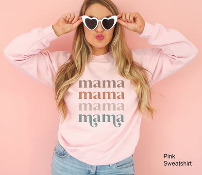 Retro Mama Sweatshirt, Mama Shirt, Mama Hoodir, Retro Mama T-Shirt, Retro Mom Shirt, Mom Life Shirt, Gift for Mom, Mom Gift,C6600