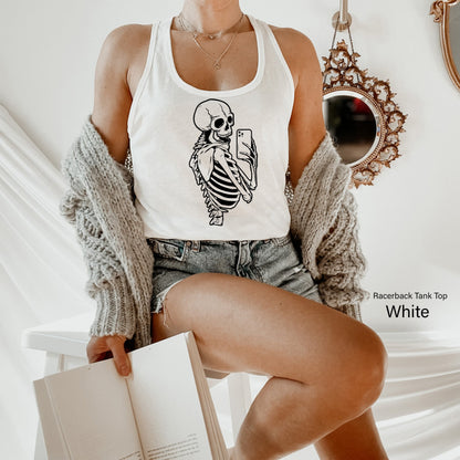 Skeleton Selfie Shirt, Selfie Shirt, Skeleton Shirt, Halloween Skeleton T-Shirt, Skeleton Hand Halloween, Halloween Gift, C6641