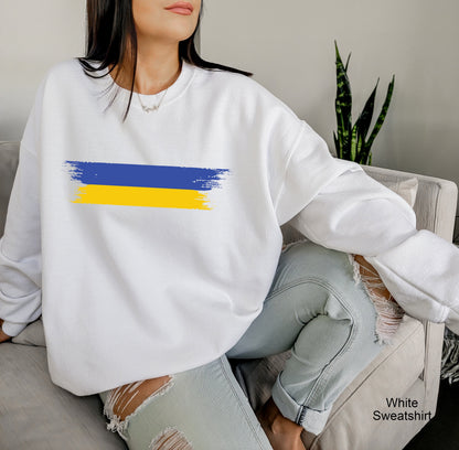 Ukrainian Flag Sweatshirt, Ukraine Peace Shirt, Ukraine People Shirt, Stand with Ukraine Shirt, Свитшот Украина, No War Shirt, C6582
