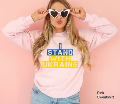 I Stand with Ukraine Shirt, Ukrainian Flag Sweatshirt, Ukraine Peace Shirt, Ukraine People Shirt, Свитшот Украина, No War Shirt, C6591