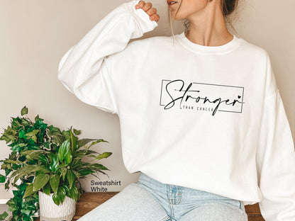 Stronger Than Cancer Sweatshirt,Breast Cancer Survivor Shirt,Cancer Warrior Hoodie,Motivational Shirts for Cancer Patients,Cancer Gift,C6593