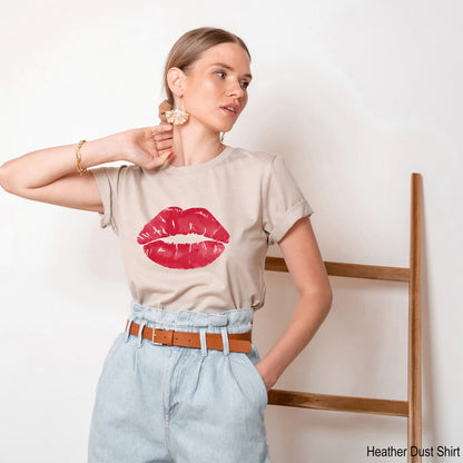 Lips Kiss Shirt,Trendy Lipstick Tanks,Kiss Tshirt,Cute Lips Racer Back,Distressed Lips T-Shirt,Kissing Lip Shirt,Valentine's Day Shirt,C6371