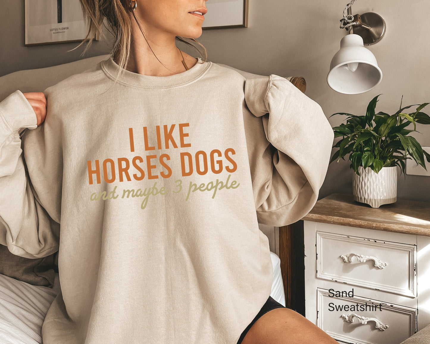 I Like Horses Dogs And Maybe 3 People Sweatshirt, Gift For Horse Owner,  Horse Gift, Horse Lover Hoodie, Girls Horse Shirt, C6732