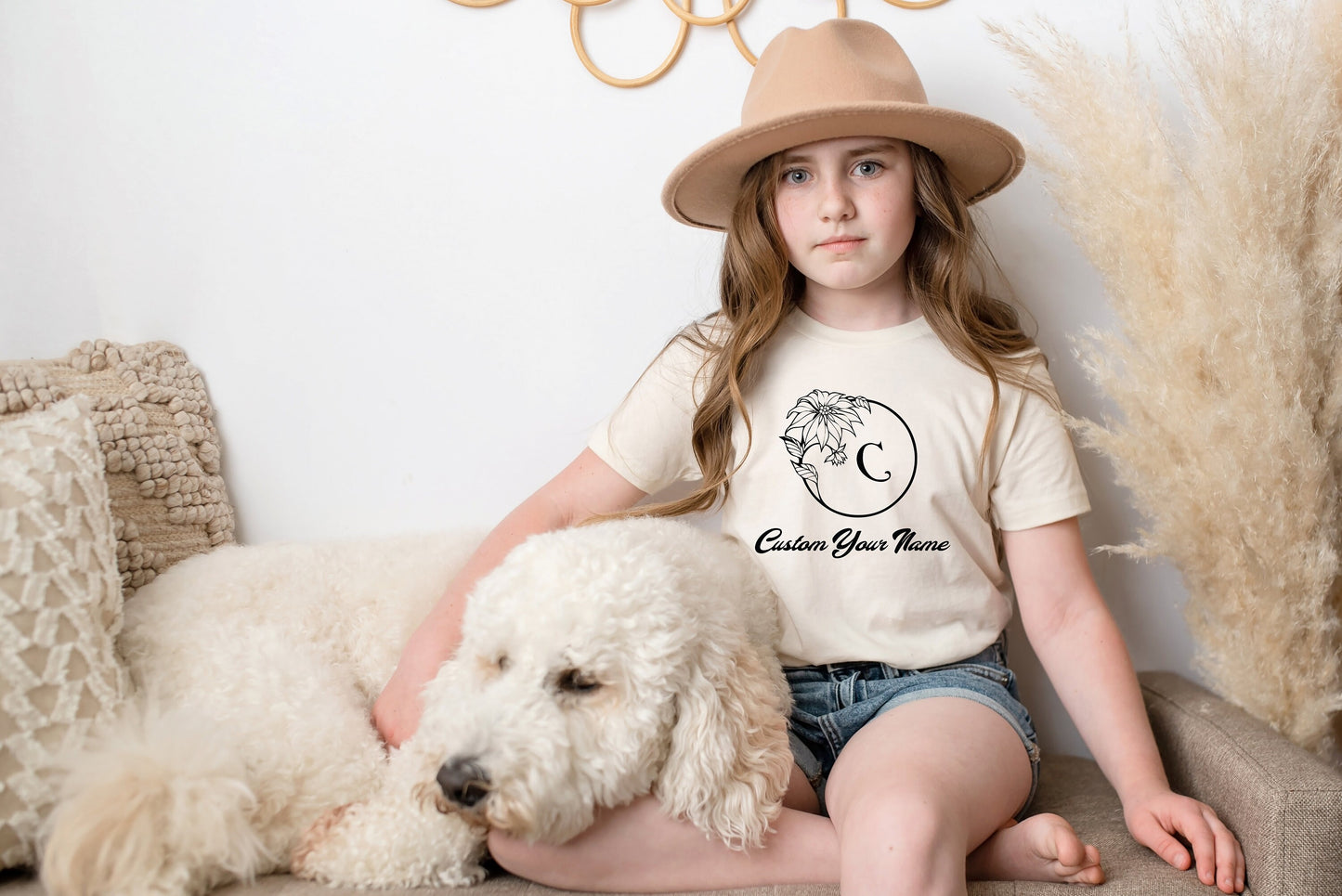 Personalized Name Shirt, Baby Name Shirt, Unique Girl Clothes, Custom Girl T-Shirt, Flowers Tank Top, C6733