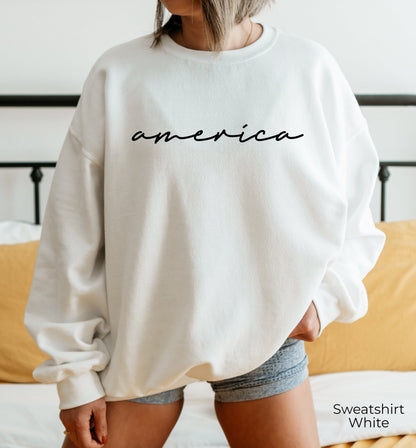 America Sweatshirt, USA Trip Sweatshirt, Patriotic Sweatshirt, Fourth Of July Sweatshirt, American Day Sweater, C6825