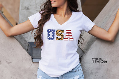 Retro USA Shirt,Patriotic T-shirt,Fourth of July Tee,4th of July Party Shirt,American V Neck Shirt,America Racer Back,Memorial Day Tee,C6827