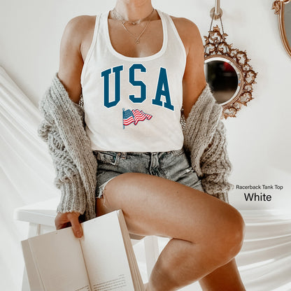 USA Flag Shirt,4th of July Shirt,Big Usa T-shirt,Usa Flag Tee, USA Tee,USA V Neck,Patriotic Shirt,American Flag Racer Back,C6830