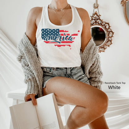 4th of July Shirt, American Flag Tank Top, July 4th Top, USA Shirt, American Flag Shirt, Patriotic Clothing, C6832