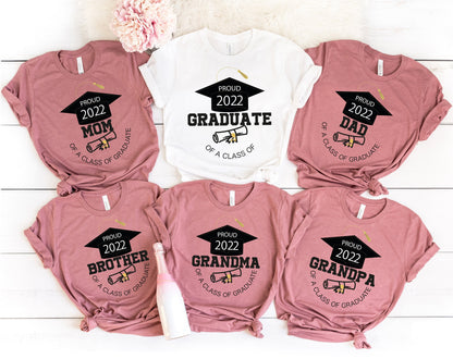 Graduation Family Shirts 2022, Matching Graduation Tshirt, Personalized Graduation T-Shirt, Proud Graduate Shirt, Custom Grad Squad, C6796