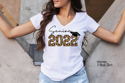 Senior 2022 Shirt, Graduation Gifts, Class Of 2022 Shirt, Senior Shirt, Graduated Shirt, Senior Leopard Shirt, Graduation Shirt, C6923