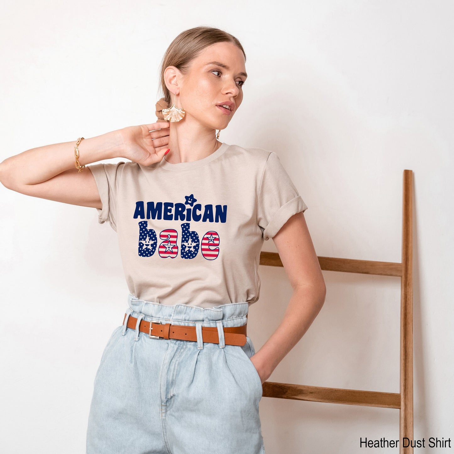 American Babe Shirt,American Flag T-Shirt,Fourth of July Party,Patriotic Shirt,4th of July Shirt,Retro Babe Shirt,American Retro Shirt,C6850